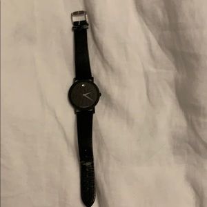 Elegant black Movado watch